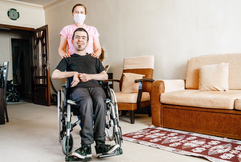 Carer with Wheelchair Client