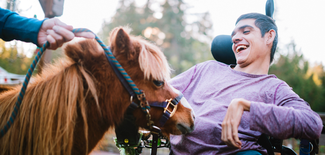 Boy in Wheelchair with Pony
