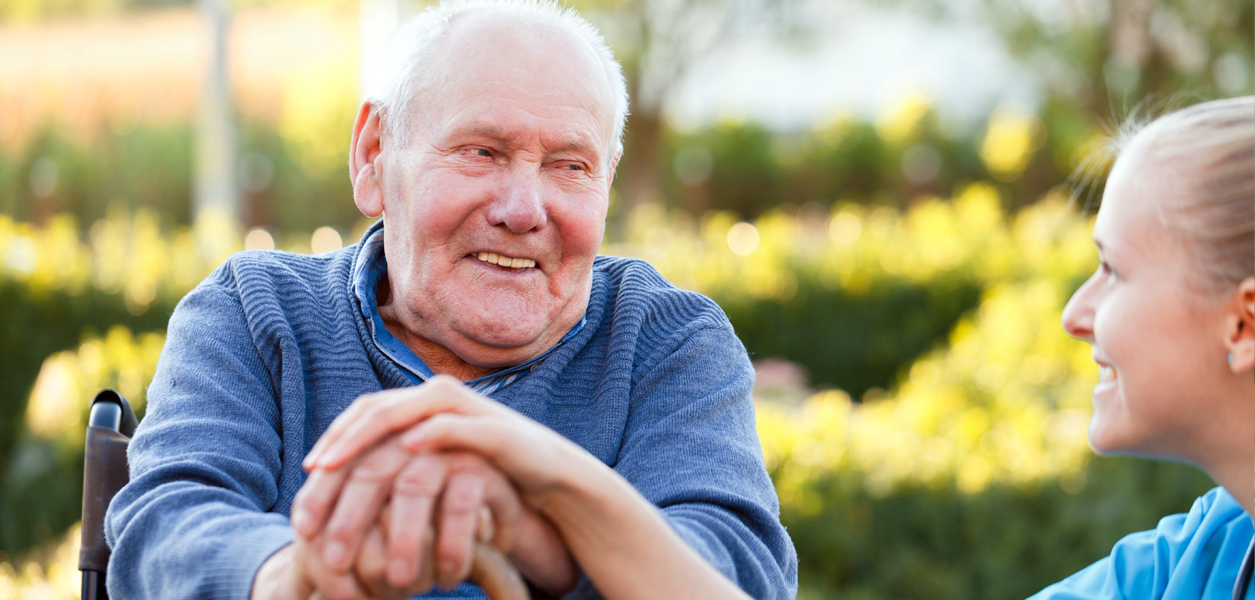 Old Man with Carer